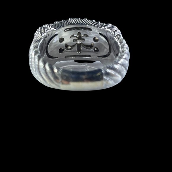 Judith Ripka 925 Sterling Silver Pave CZ Dome Ring Authentic Designer Size 8 - Picture 6 of 8